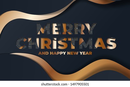 Luxury merry christmas background vector