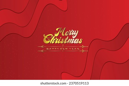 Luxury merry Christmas and happy new year postcard , vector art illustration