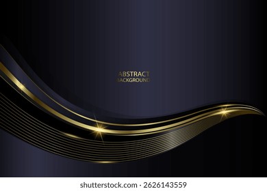 LUXURY METALIC GOLD BACKGROUND VECTOR. ELEGANT BLACK AND GOLD ABSTRACT BACKGROUND VECTOR. EPS VECTOR ILLUSTRATION.