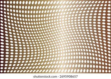 Luxury Metallic Gold Gradient Background with Warped Hexagon Pattern. 10