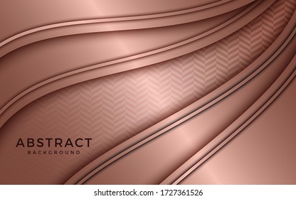 Luxuriöse metallische Überlappung Hintergrund auf Metall-Muster. Farbige Textur mit glänzenden, realistischen goldenen Elementen. Vector-Abbildung.