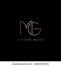 Luxury MG GM Monogram Logo Design, Elegant Lettermark Logo Template.