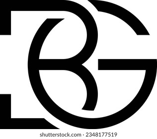 Luxury Minimal BG monogram vector logo