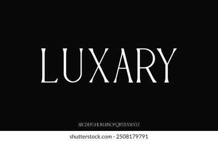 Luxury minimal classic modern typeface typo typography alphabet fonts and number, uppercase lowercase and number.