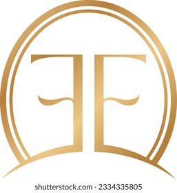 Luxuriöses minimales EE-Monogramm-Vektorlogo mit Eleganz