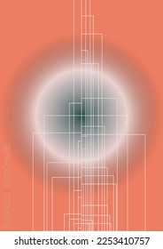 Luxury Minimal Geometric Vector Poster Design with Lines and Gradient Colorful Circles. Collection of Abstract Backgrounds for Covers, Flyers, Templates, Booklets, Cards, Brochures, Branding, etc.
