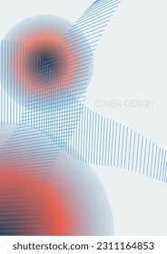Diseño de póster de vectores Geométricos Mínimo de lujo con líneas y círculos coloridos gradientes. Conjunto de fondos abstractos para portadas, volantes, plantillas, folletos, tarjetas, folletos, promoción de marca, etc.