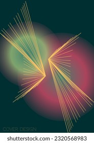 Luxury Minimal Geometric Vector Poster Design with Lines and Gradient Colorful Circles. Set of Abstract Backgrounds for Covers, Flyers, Templates, Booklets, Cards, Brochures, Branding, etc.