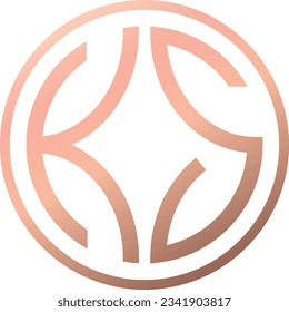 Logotipo del vector de monograma mínimo KL de lujo