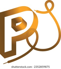 Luxuriöse, minimale, monogrammartige Vektorlogos