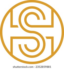 Luxury minimal monogram style vector logos