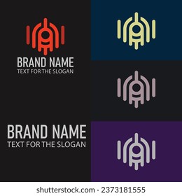 Luxury Minimal Monogram Style Vector Logo