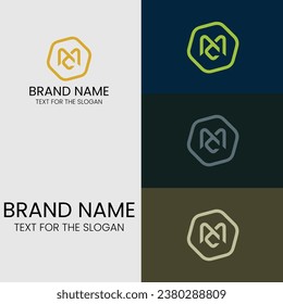 Luxury Minimal Monogram Style vector logo
