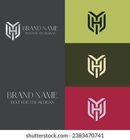 Logotipo de vectores con estilo de monograma mínimo de lujo