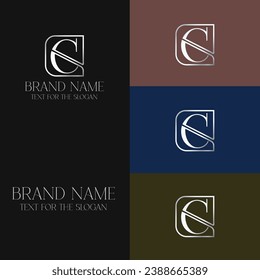 Logotipo de vectores con estilo de monograma mínimo de lujo