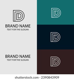 Luxury Minimal Monogram Style Vector Logo