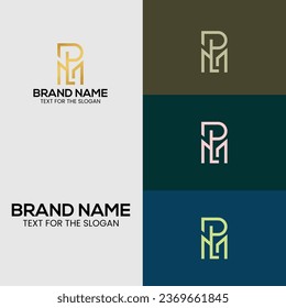 Luxury minimal monogram vector logo