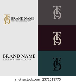 Luxury minimal monogram vector logo
