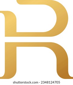 Luxury Minimal R monogram Design vector logo