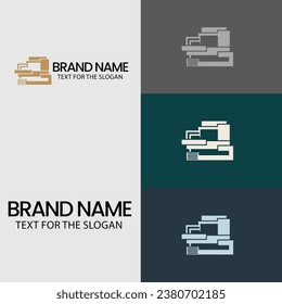 Luxury minimal style icon based vector logo