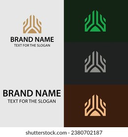 Logotipo vectorial basado en iconos de estilo mínimo de lujo