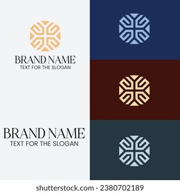 Logotipo vectorial basado en iconos de estilo mínimo de lujo