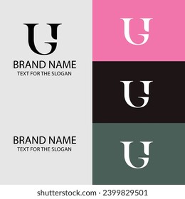 Luxury Minimal UG Monogram Design Logo