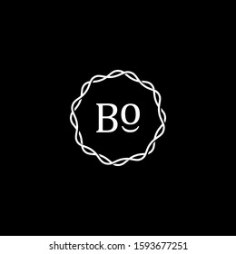 luxury minimalism B O OB BO initial letter logotype icon logo vector elegant linear line style