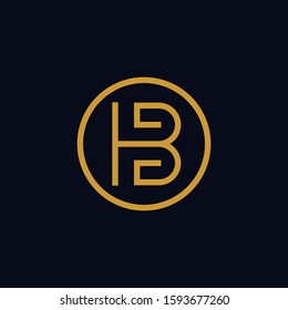 luxury minimalism B O OB BO initial letter logotype icon logo vector elegant linear line style