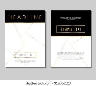 Luxury Minimalism Design Vector Template Layout For Magazine Brochure Flyer Booklet Cover Annual Report