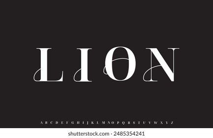 Luxury minimalist alphabet display font vector. Elegant typeface