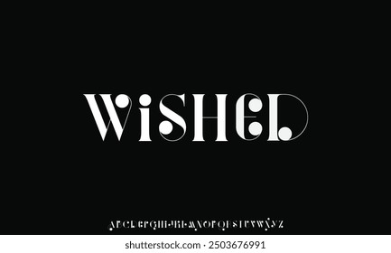 Luxury minimalist alphabet display font vector. Elegant typeface