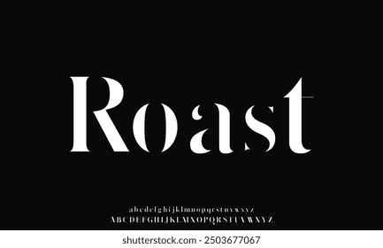 Luxury minimalist alphabet display font vector. Elegant typeface