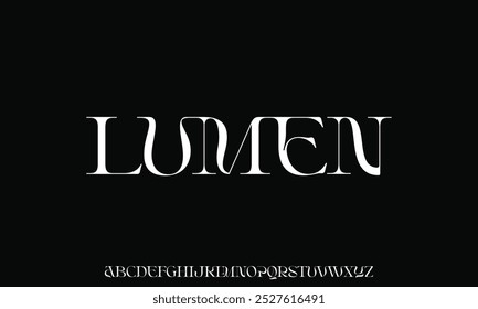 Luxury minimalist alphabet display font vector. Elegant typeface