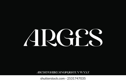 Luxury minimalist alphabet display font vector. Elegant typeface