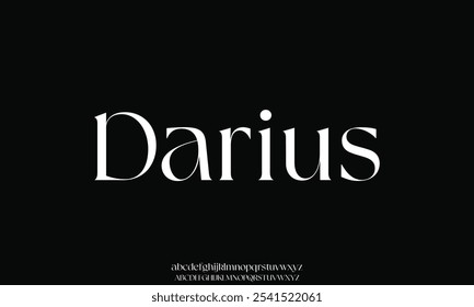 Luxury minimalist alphabet display font vector. Elegant typeface