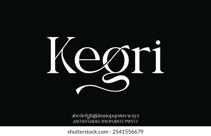 Luxury minimalist alphabet display font vector. Elegant typeface