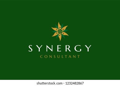 Luxury minimalist elegant synergy consultant abstract logo template design inspirations