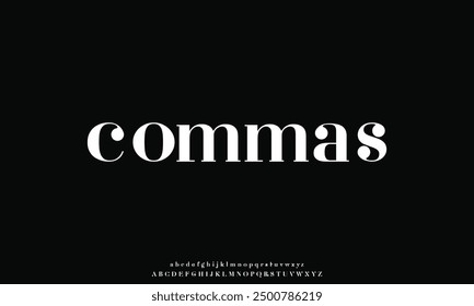 Luxury minimalist geometric sans serif vector font alphabet set