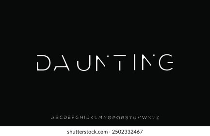 Luxury minimalist geometric sans serif vector font alphabet set
