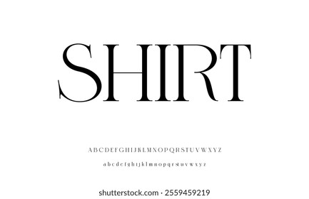 Luxury minimalist geometric sans serif vector font alphabet set