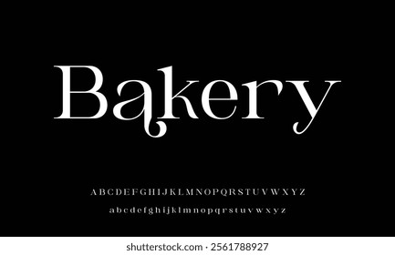 Luxury minimalist geometric sans serif vector font alphabet set