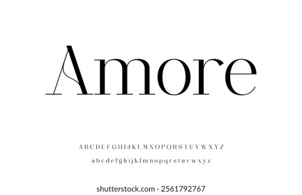 Luxury minimalist geometric sans serif vector font alphabet set