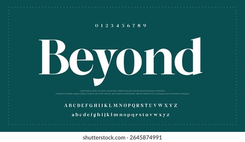 Luxury minimalist geometric sans serif vector font alphabet set
