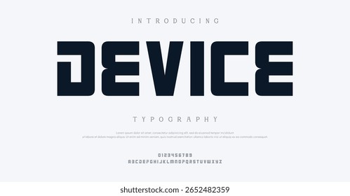 Luxury minimalist geometric sans serif vector font alphabet set