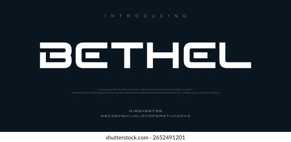 Luxury minimalist geometric sans serif vector font alphabet set