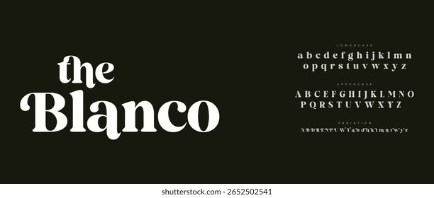Luxury minimalist geometric sans serif vector font alphabet set