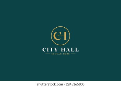 Luxury and Minimalist Letter CH for Professional Business Logo Concept with Vintage Style