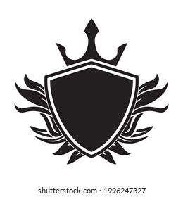 diseño de escudo lujoso y minimalista