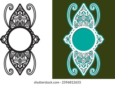 Luxury Mirror Frame Laser Cut, Floral Decorative Mirror Frame Template